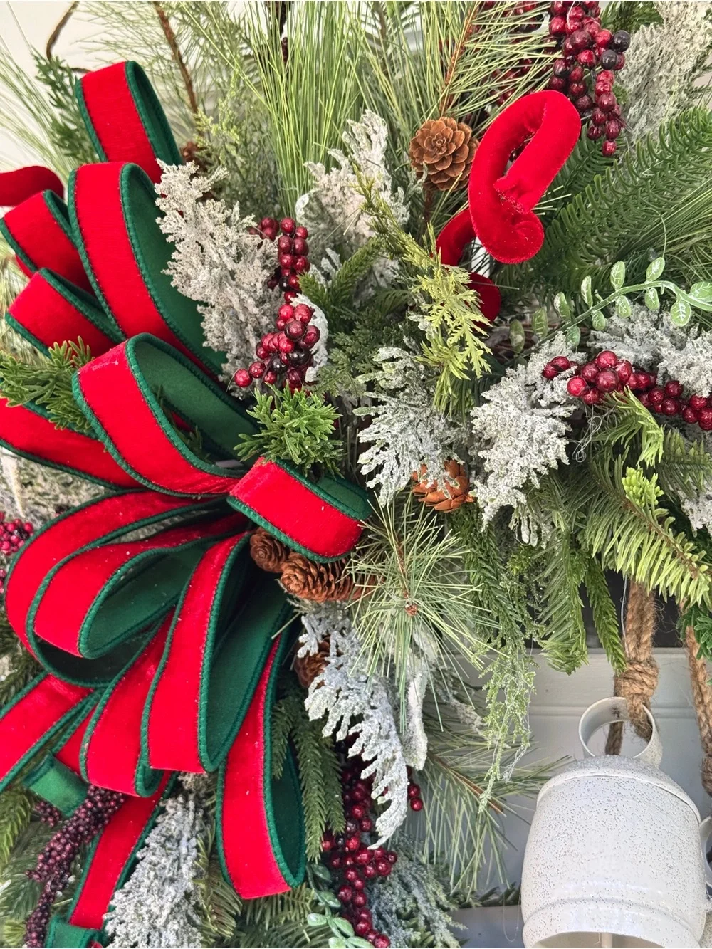 Elegant White & Gold Bell Winter Wreath